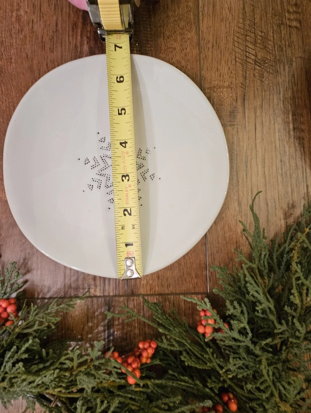 Hearth & Hand Off White Holiday Ceramic Plates - Set of 4